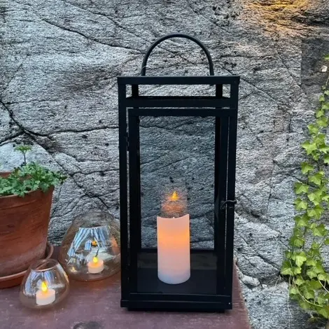 Bergen lykt 54cm sort