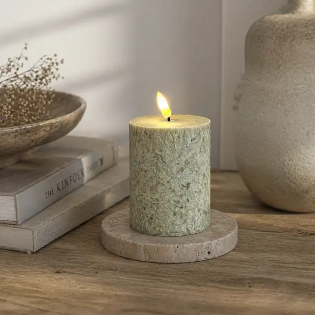 LED Olive kubbelys 10cm grønn