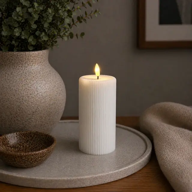 LED Soy kubbelys 15cm hvit