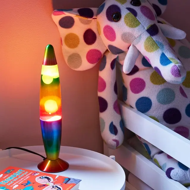 Lavalampe Rainbow bordlampe flerfarget