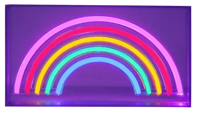 Neon Rainbow bordlampe flerfarget