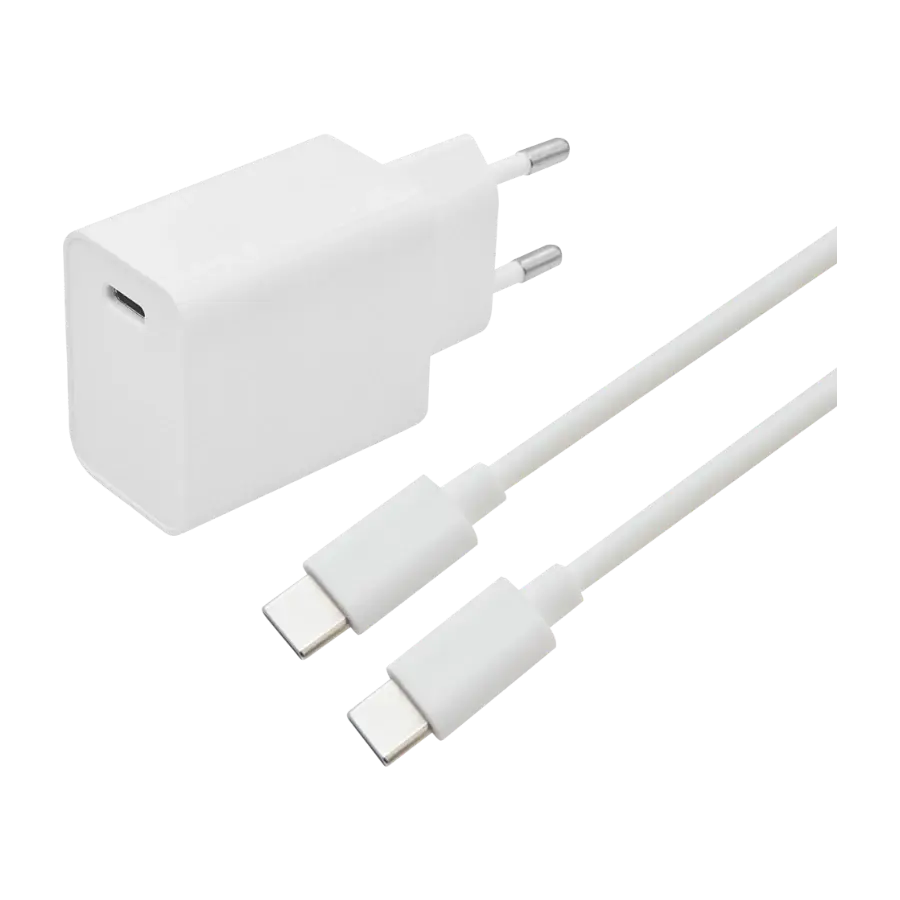 Eletra hurtiglader Sett USB-C 20 W 1 M, hvit