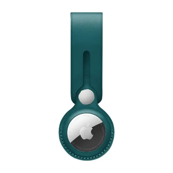 Apple Airtag Leather Loop skogsgronn