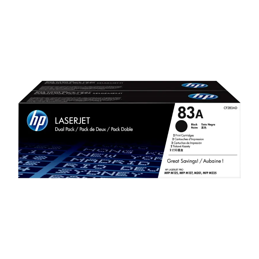 HP 83A 2 Stykker Original, svart hpcf283ad