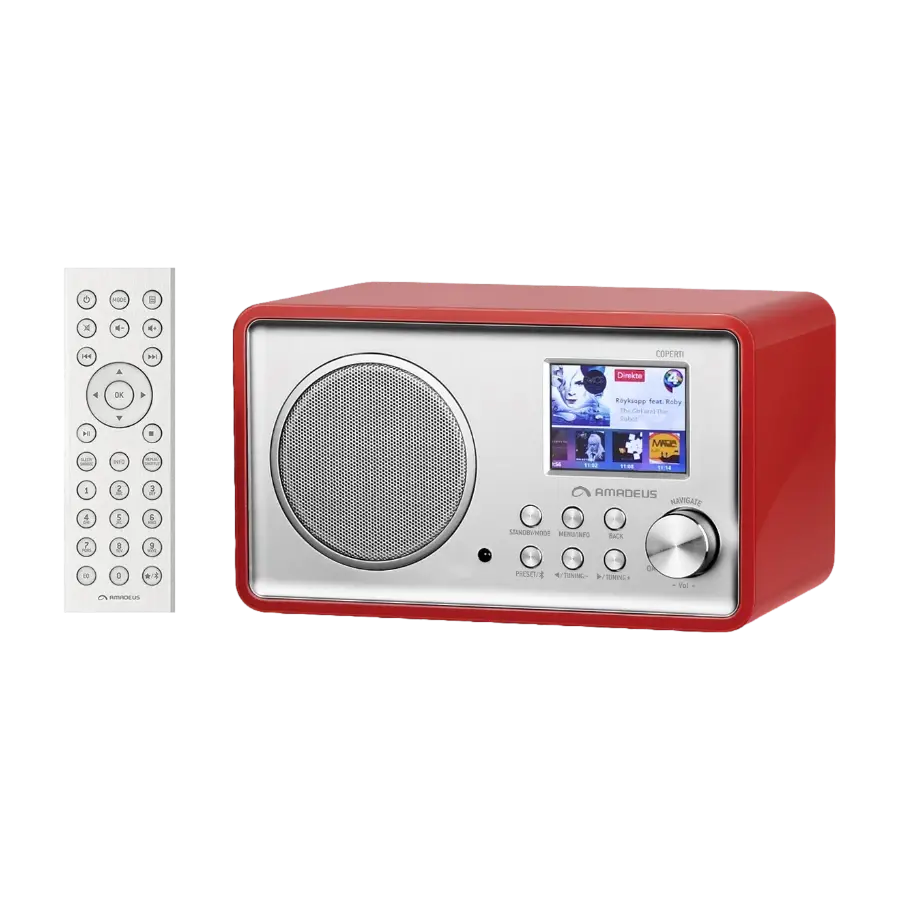 Amadeus Coperti DAB BT Internet radio, rød