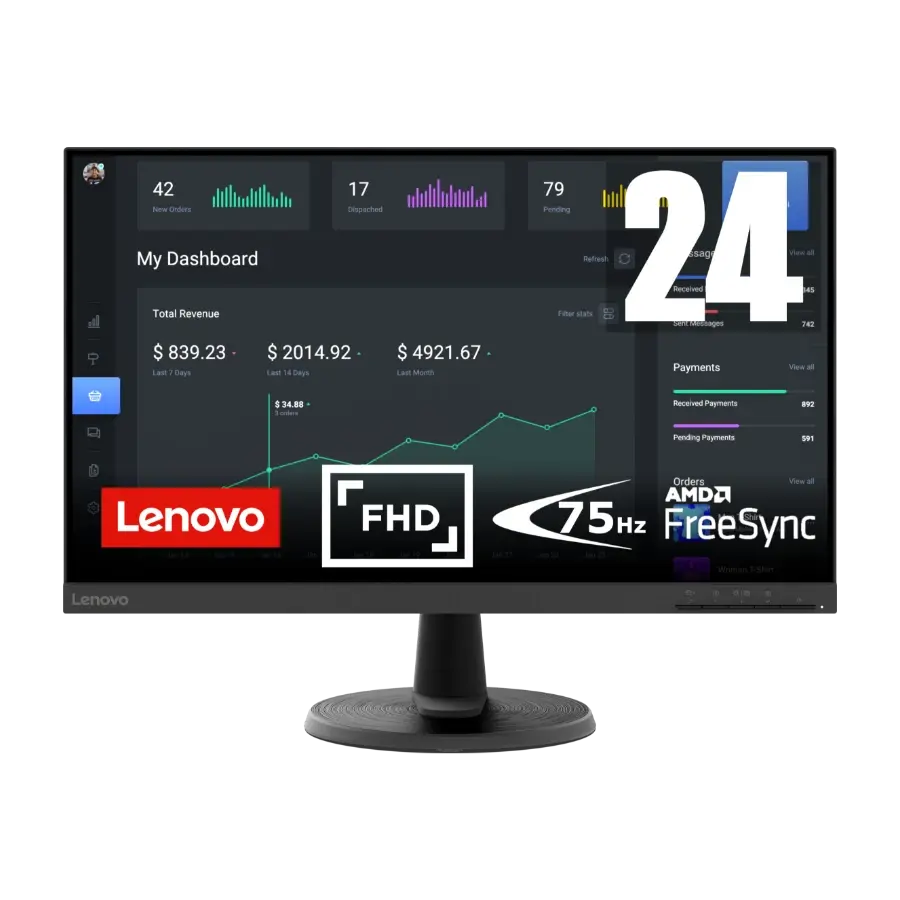 Lenovo D24-45 24" FHD-skjerm