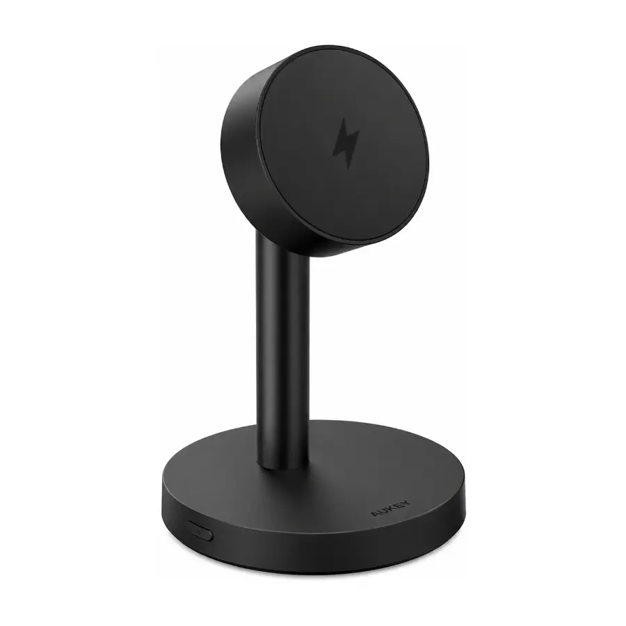 AUKEY LC-MC111 MagFusion 1X magnetisk Qi2.2. 25 W trådløs lader, grå