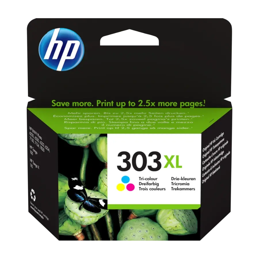 HP 303 XL Tri-Colour Ink Cartridge t6n03ae