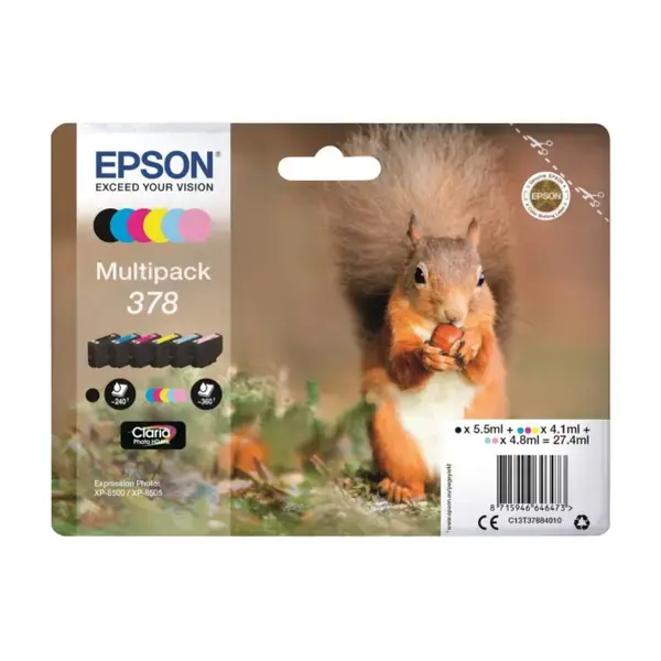 Epson T3788 multipack 6-Farger HD blekk