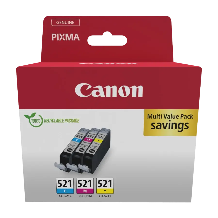 Canon CLI-521 C/M/Y multipakke