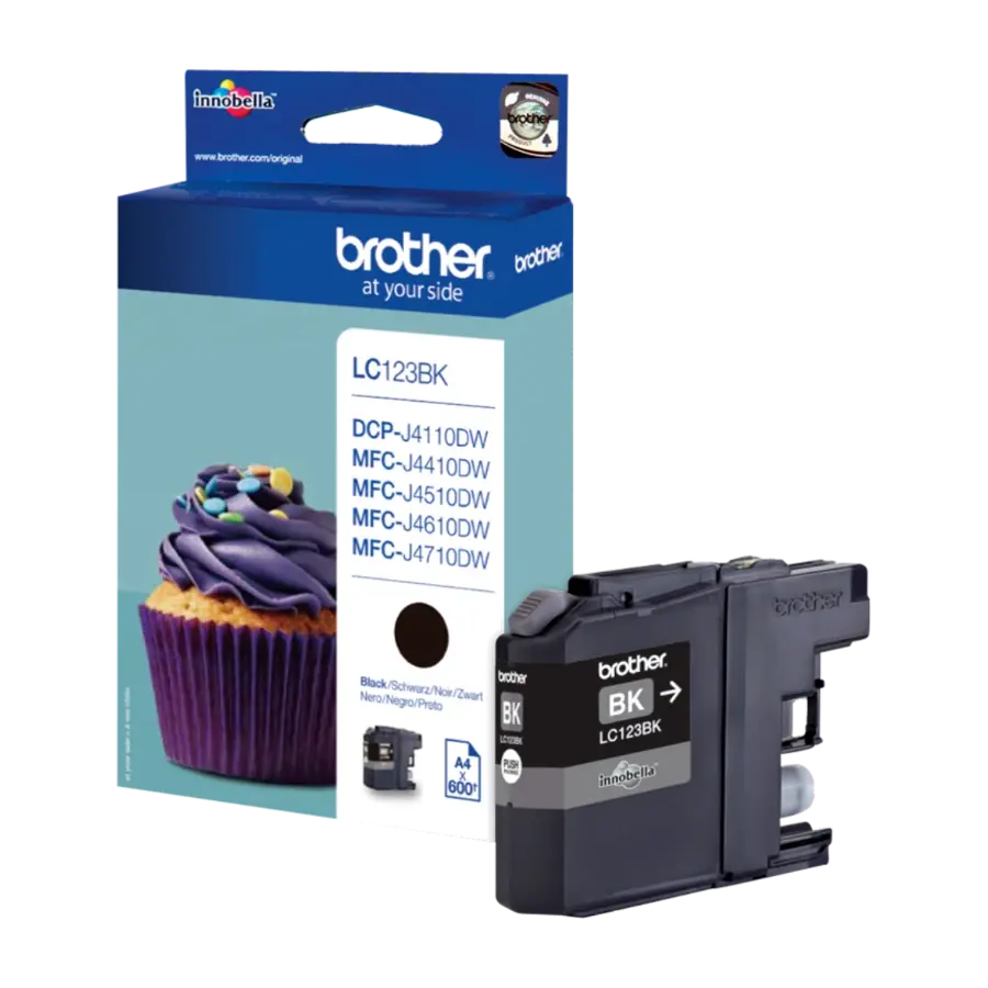 Brother LC-123BK blekkpatron 1 Stykker Original Høyt (Xl) Utbytte, sort