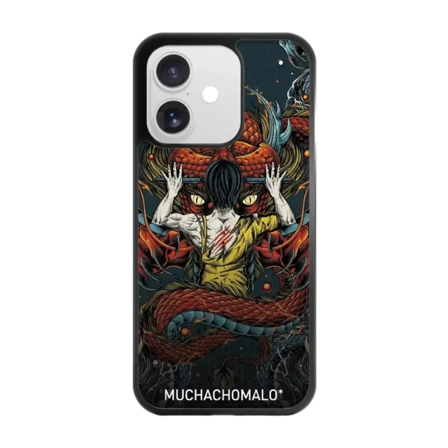 Phonecases3D iPhone 17 Muchacho Malo 3D mobildeksel, svart