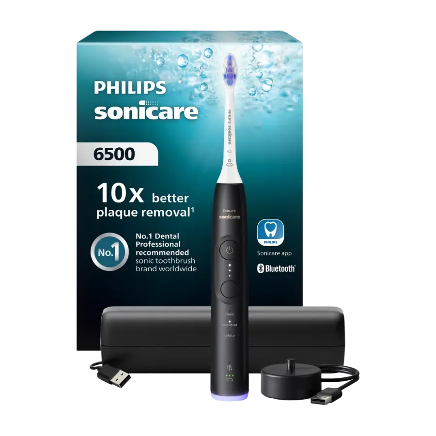 Philips Sonicare Series 6500 elektrisk tannbørste, svart