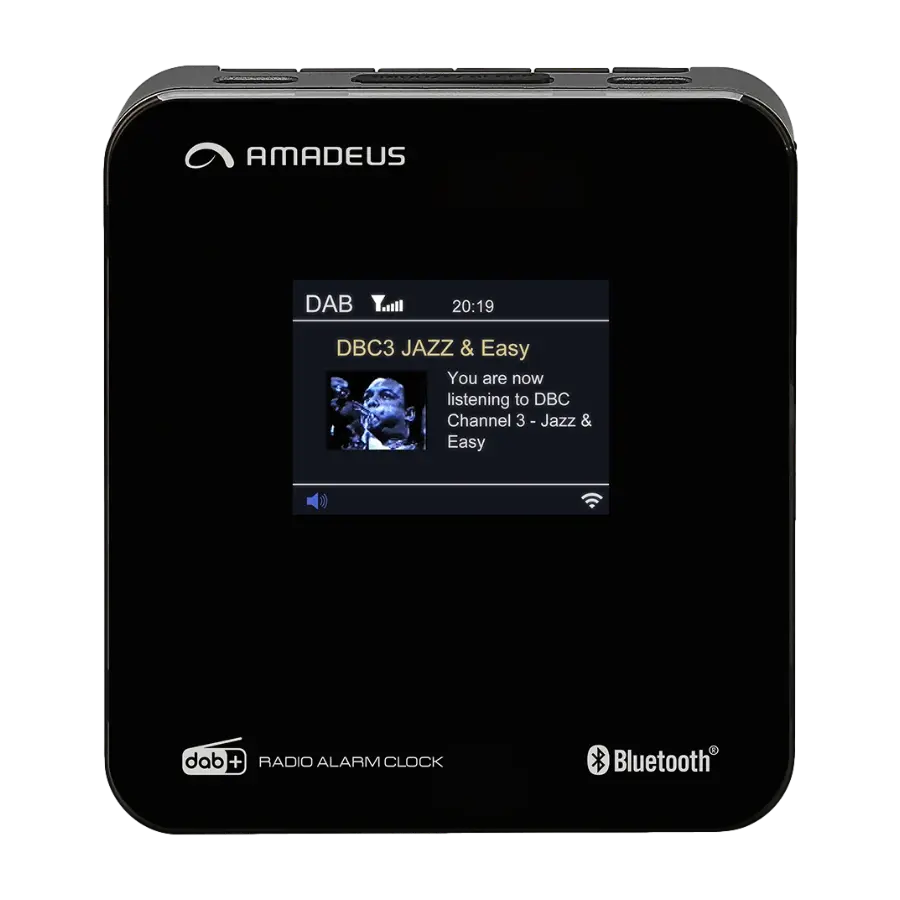 Amadeus Rise FM/DAB+ klokkeradio med Bluetooth