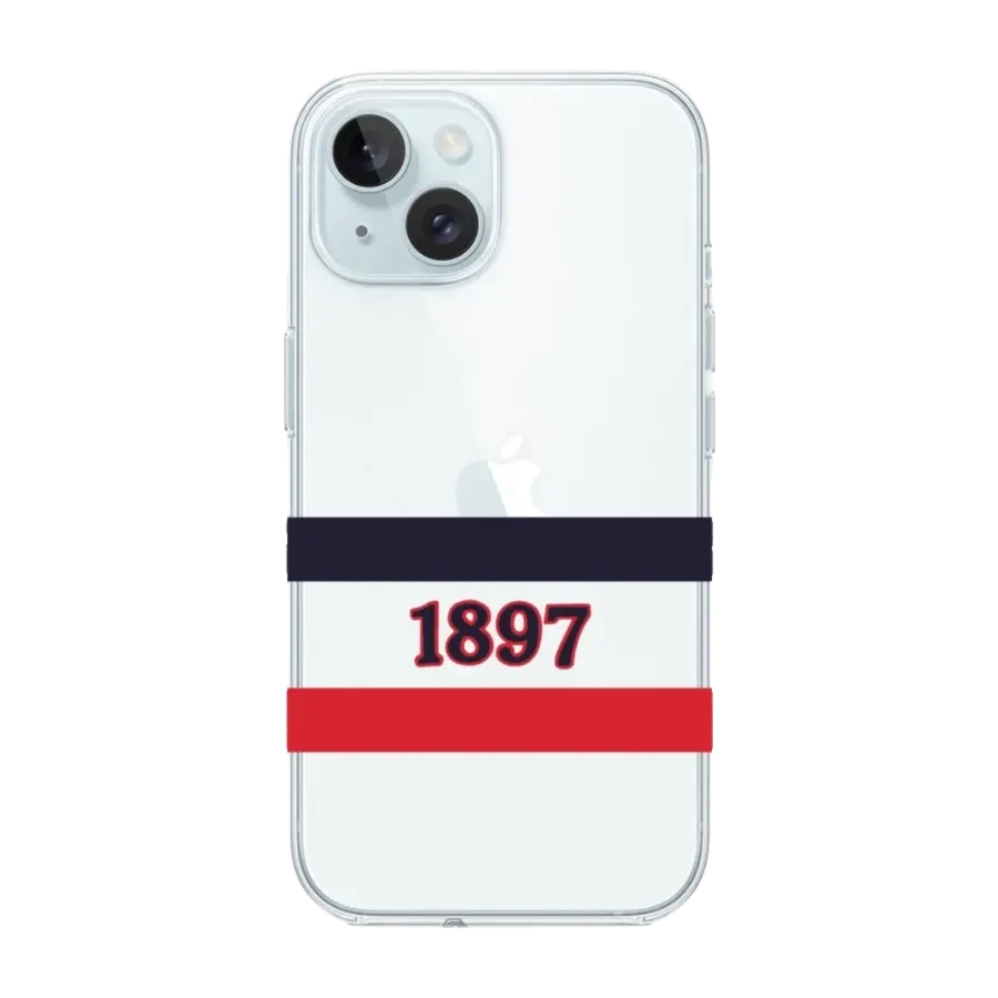 Phonecases3D iPhone 15 HIFK Hockey Clear case -mobildeksel, hvit