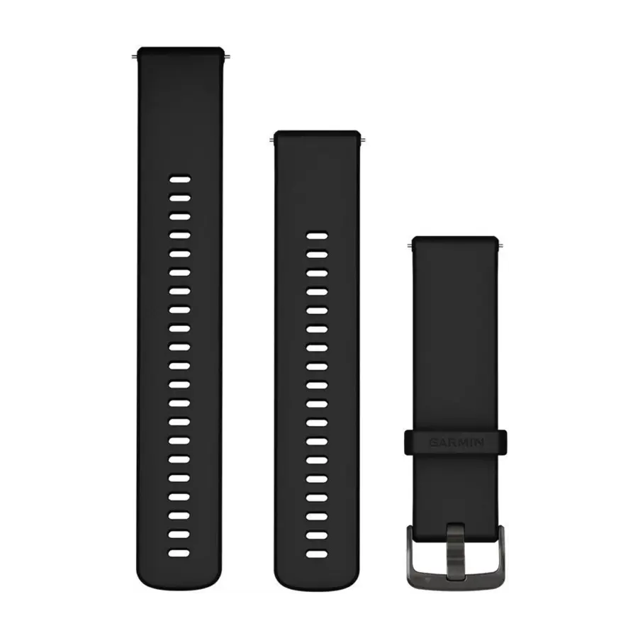 Garmin Quick Release armbånd 22 mm silikon, svart/skifergrå