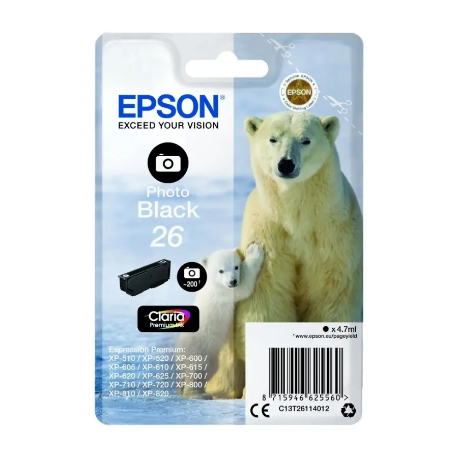 Epson - 26 Foto, sort standard