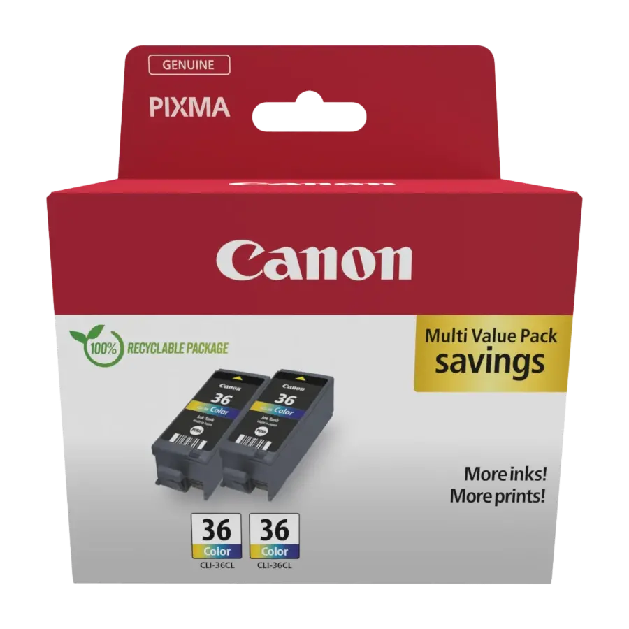 Canon CLI-36 farger dobbelpakke