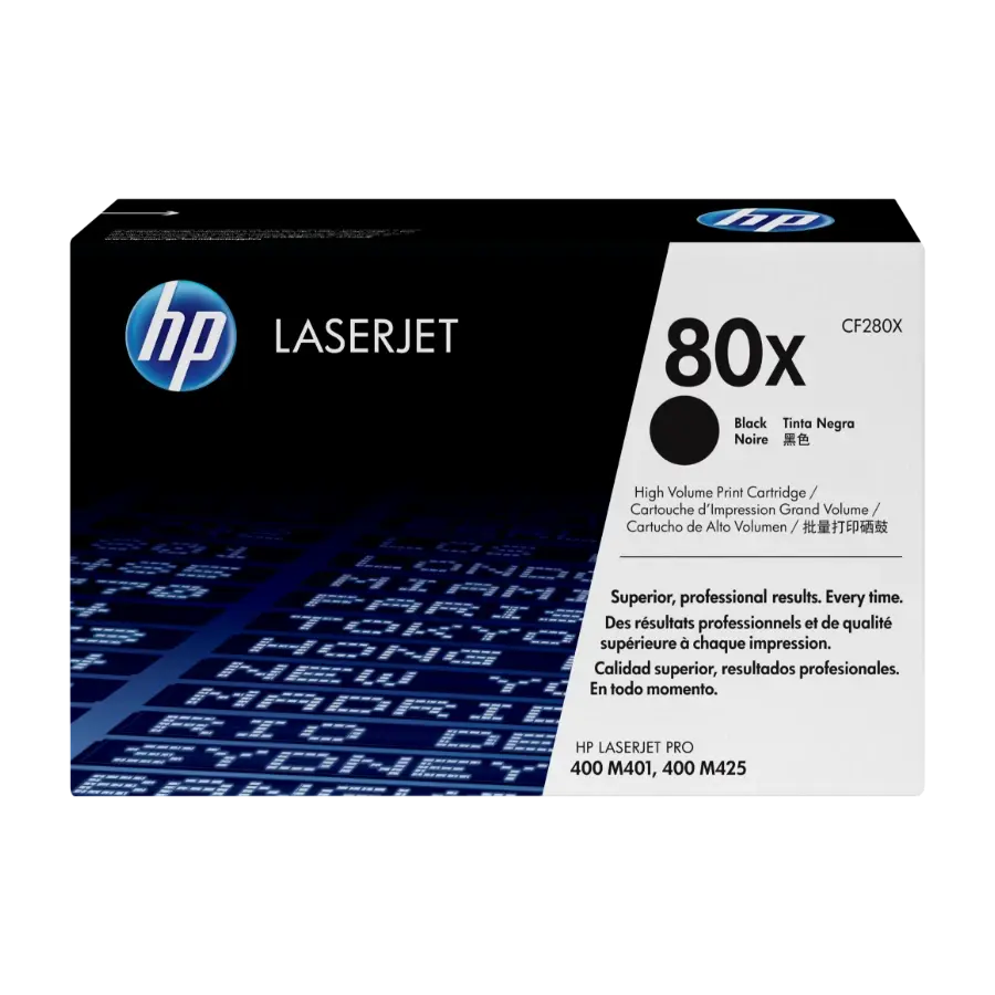 HP 80X svart Laserjet-tonerkassett med Hög Kapacitet, Original 1 stykker