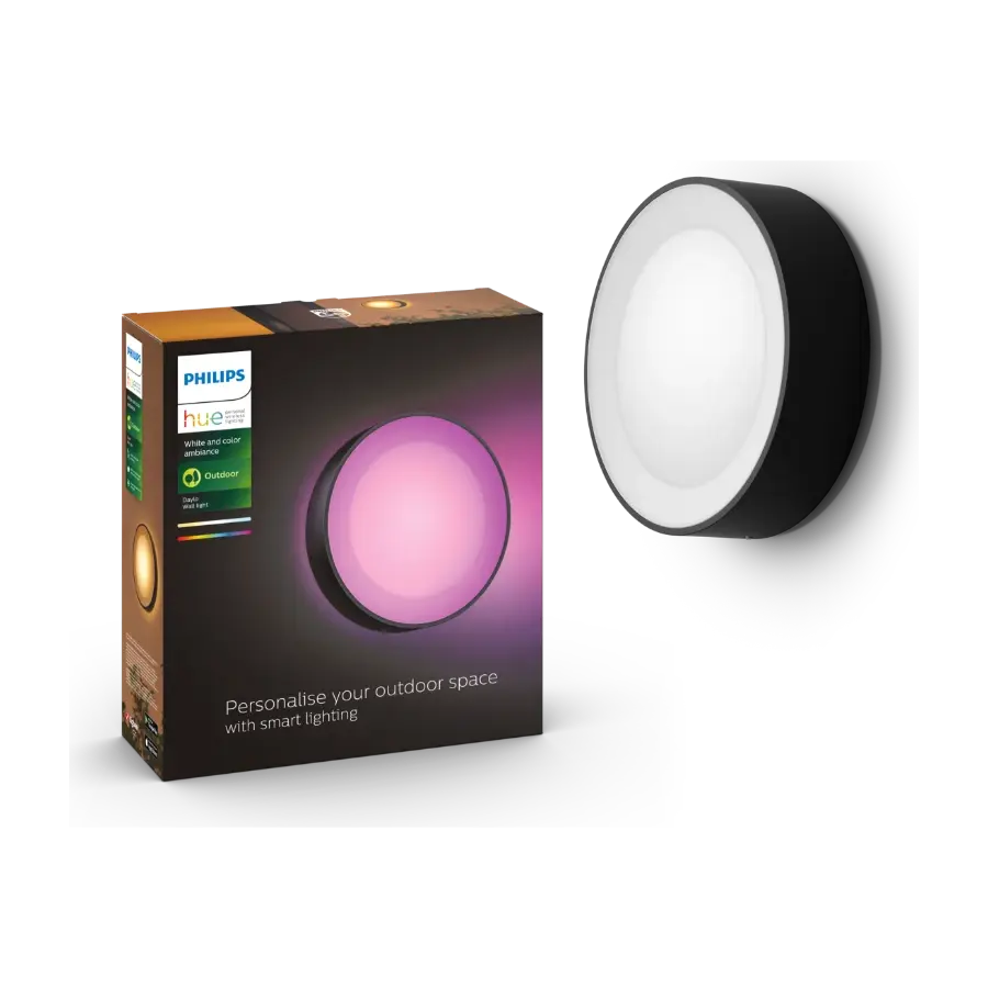 Philips Hue Daylo utendørs vegglampe, svart 230 v