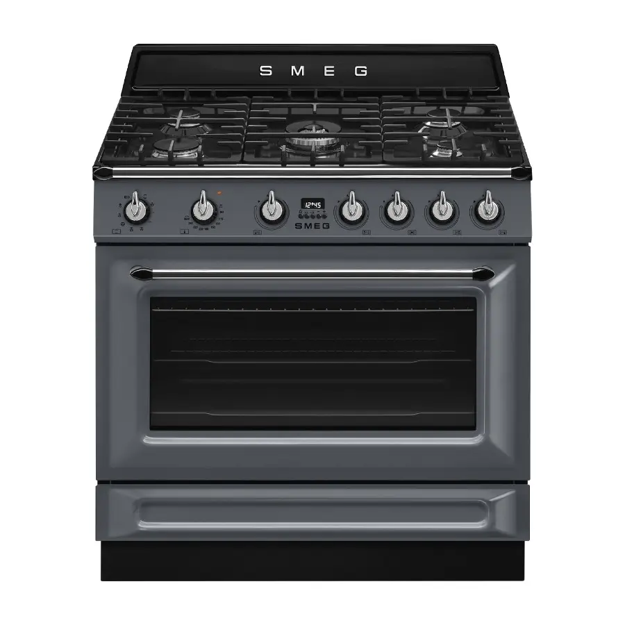 Smeg TR90GMGR komfyr, skifergrå