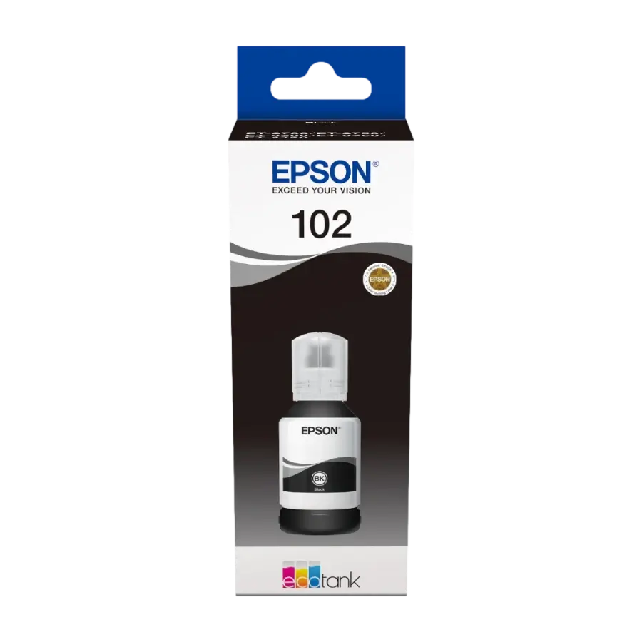 Epson 102 EcoTank blekkflaske, sort
