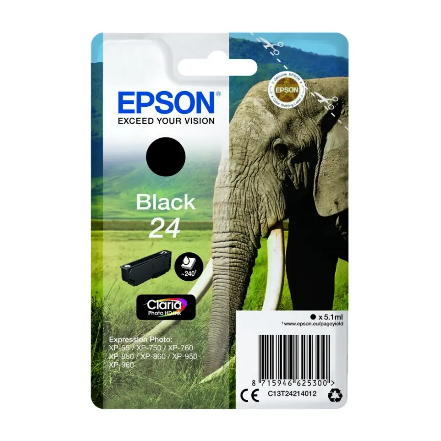 Epson 24, sort standard