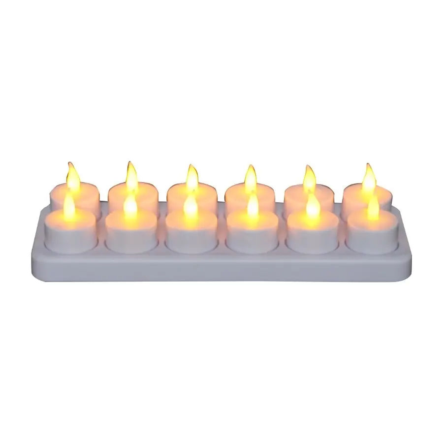 Kulz oppladbare LED-telys, 12 stk