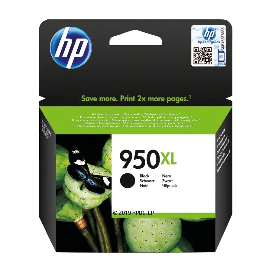 HP 950XL 1 Stykker Original Høyt (Xl) Utbytte, svart cn045ae