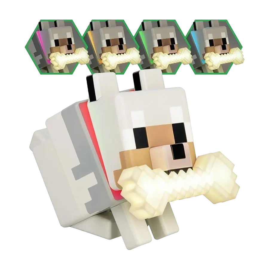 Paladone Minecraft Wolf GloBuddies Dekorasjonslampe