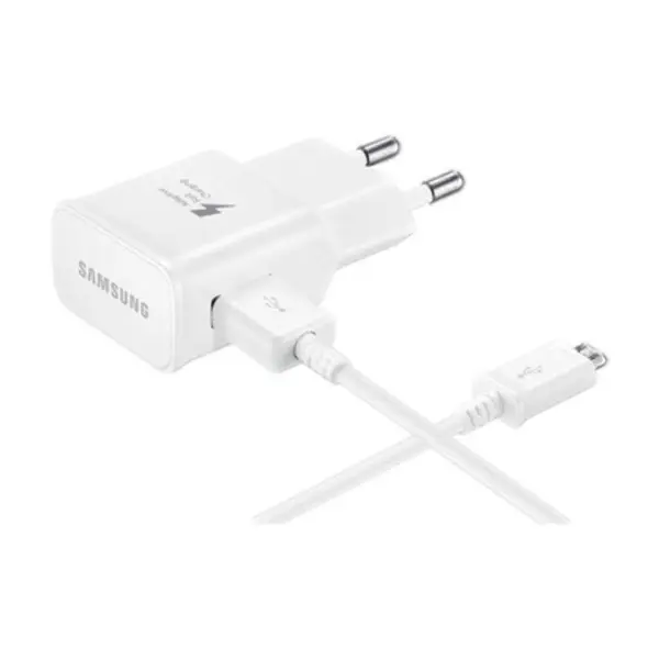 Samsung Micro USB vegglader med kabel, hvit