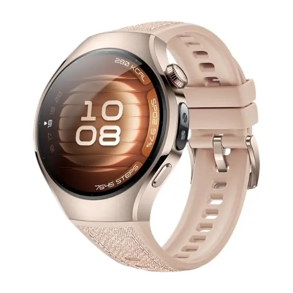 HUAWEI WATCH 5 42 mm smartklokke LTE, rustfritt stål/beige