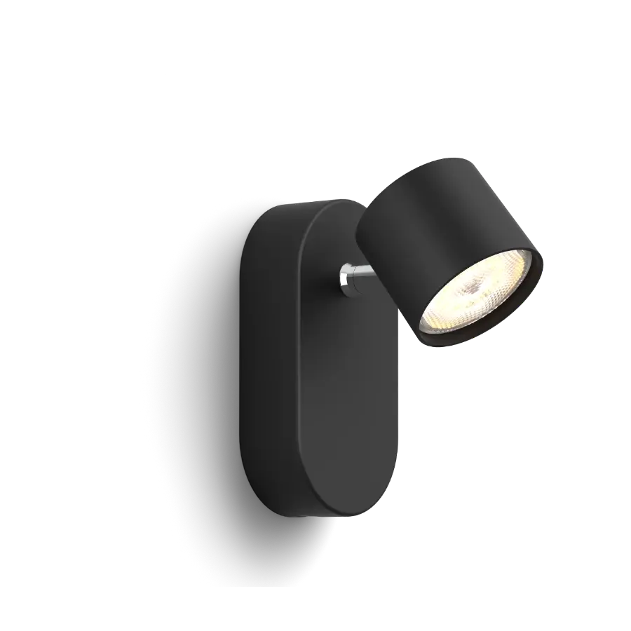 Philips Star LED spotlys 4,5W, svart