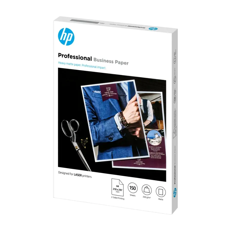 HP Professional Laser Matte Fsc Paper 200 Gsm-150 Sht/A4/210 X 297 mm Papir for blekkskriver a4