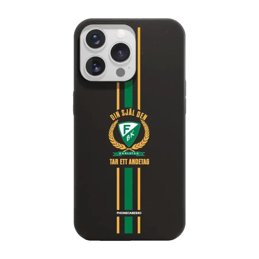 Phonecases3D iPhone 13 Pro Färjestad BK komposterbart deksel, svart