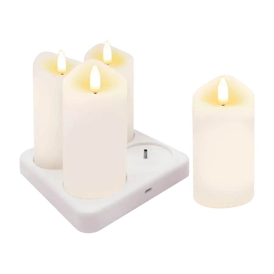 Kulz oppladbare LED-lys, 4-pakk