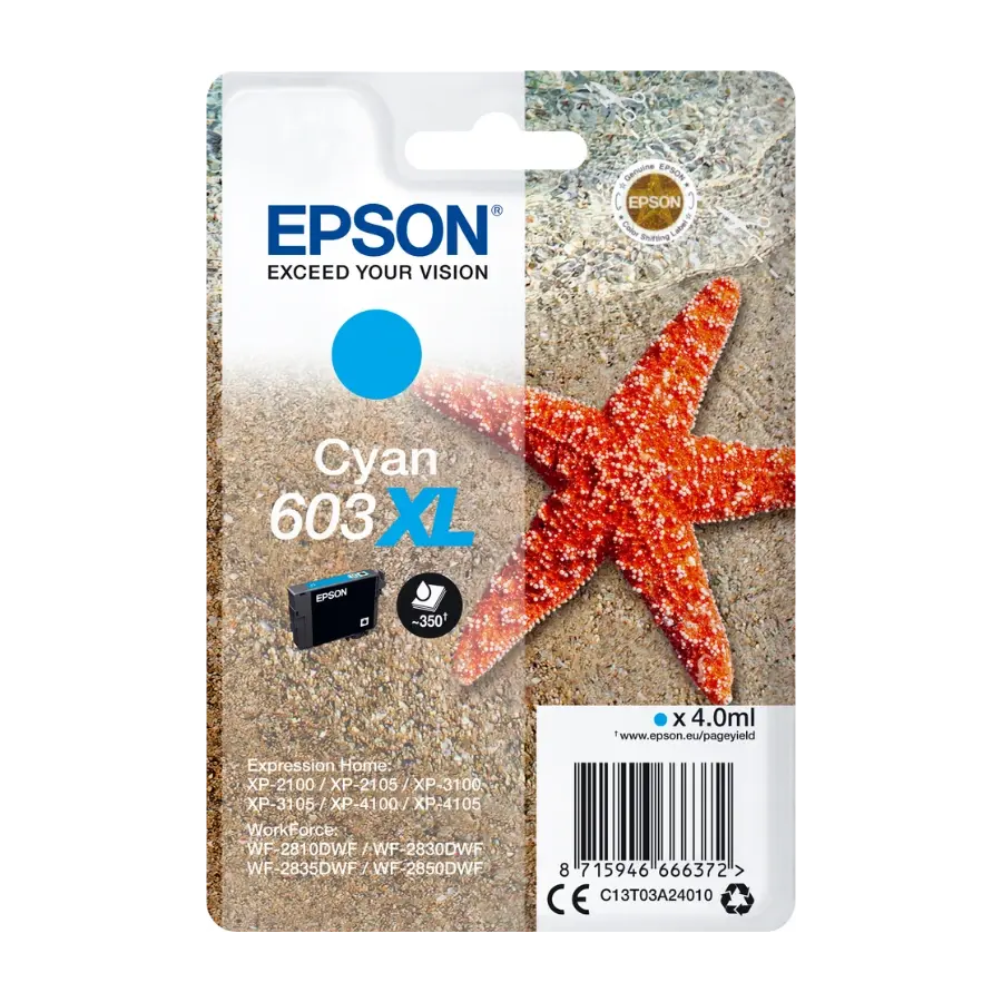 Epson, cyan 603XL blekk