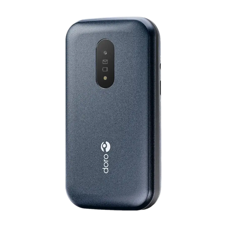 Doro 2821 4G mobiltelefon (lader følger ikke med), blå/hvit