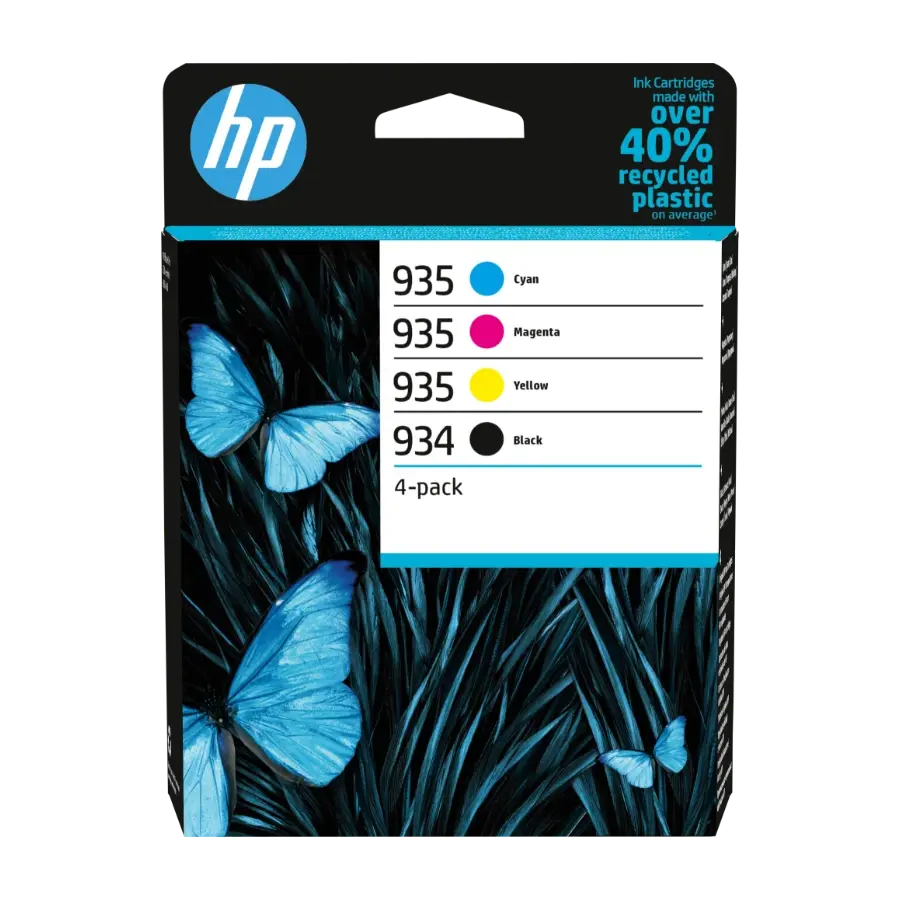 HP NO934/935, svart/farge blekkpatroner 4-pack