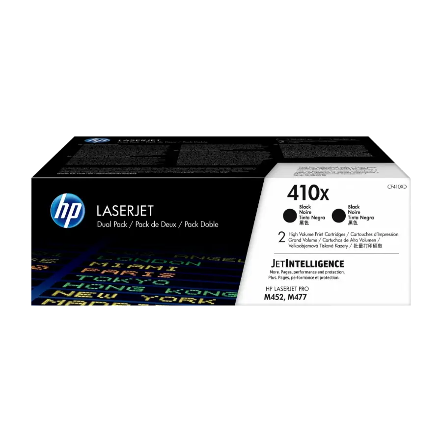 HP 410X 2 Stykker Original, svart cf410xd