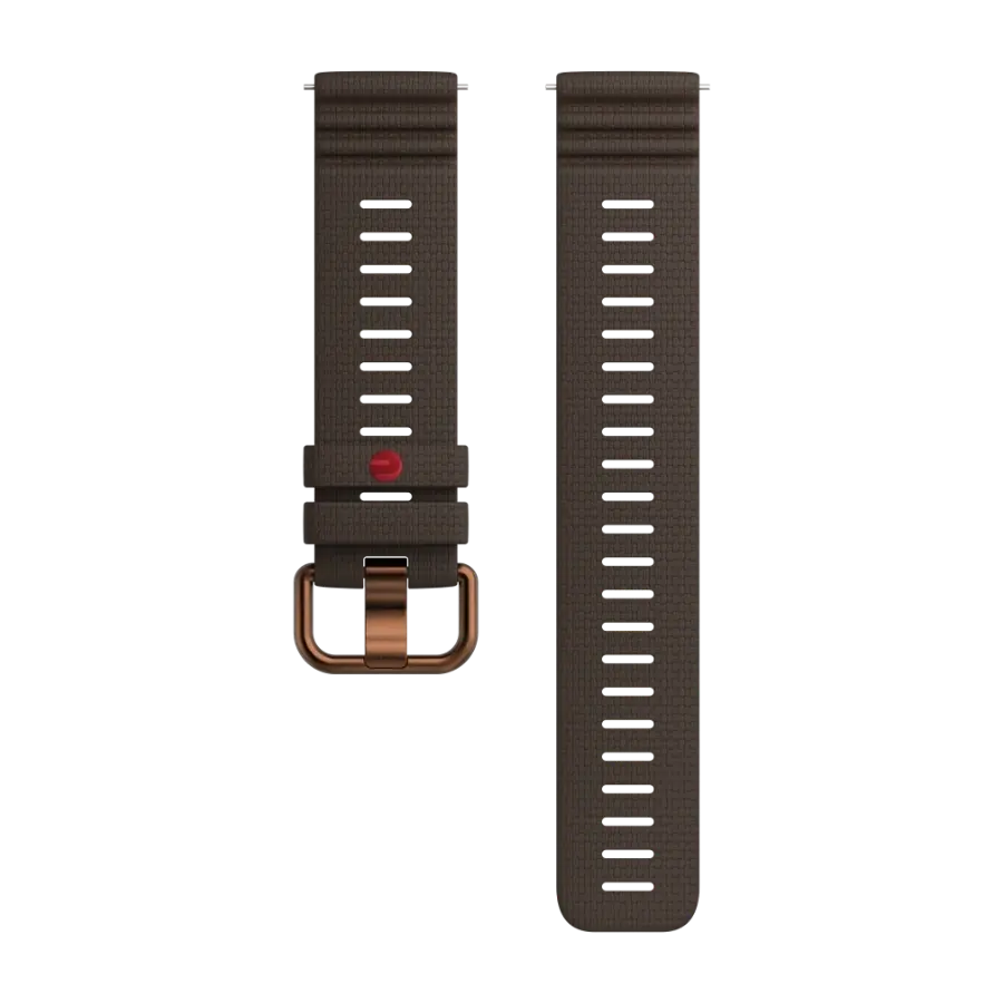 Polar silikonarmbånd 22 mm, brun