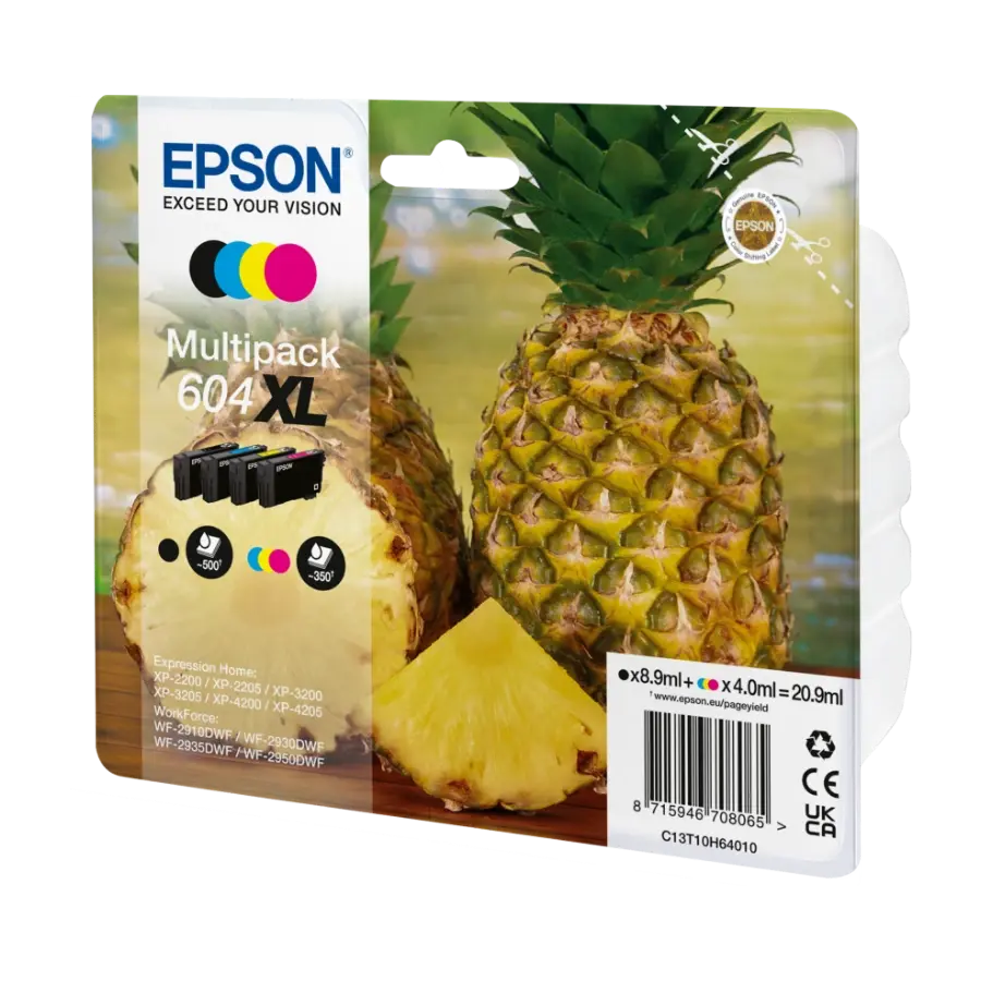 Epson T604XL multipakning blekkpatron med Fire farger