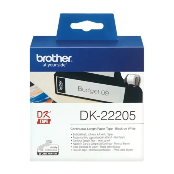 Brother Labels 62MMX30,48M, white paper