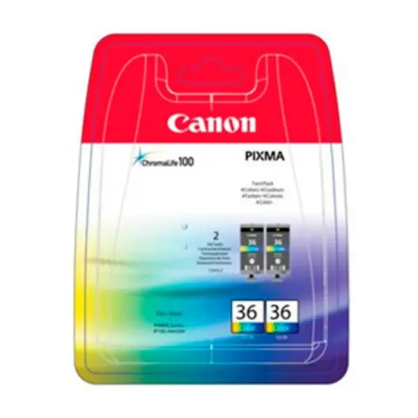Canon CLI-36 2 Stykker Original svart, cyan, Fiolblå, gult