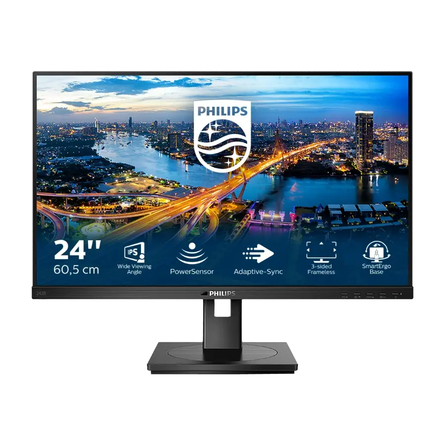 Philips B Line 242B1/00 LED Display 60,5 cm (23.8") 1920 X 1080 Piksler Full HD, svart