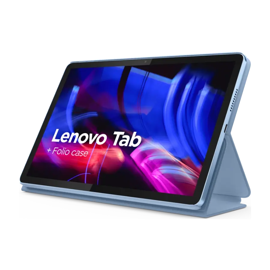Lenovo Tab 10,1" (inkl. folio case) Wi-Fi 128 GB nettbrett, Polar Blue