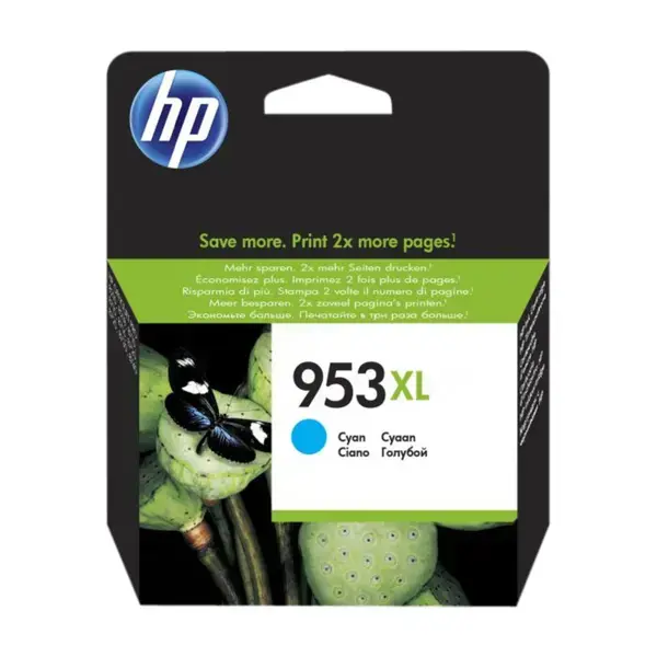 HP 953XL, cyan blekk f6u16ae