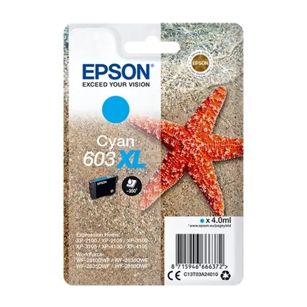 Epson Singlepack, cyan 603XL ink