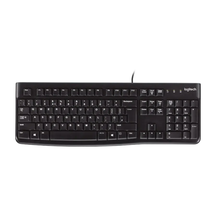 Logitech K120 tastatur USB Qwerty Nordisk, sort