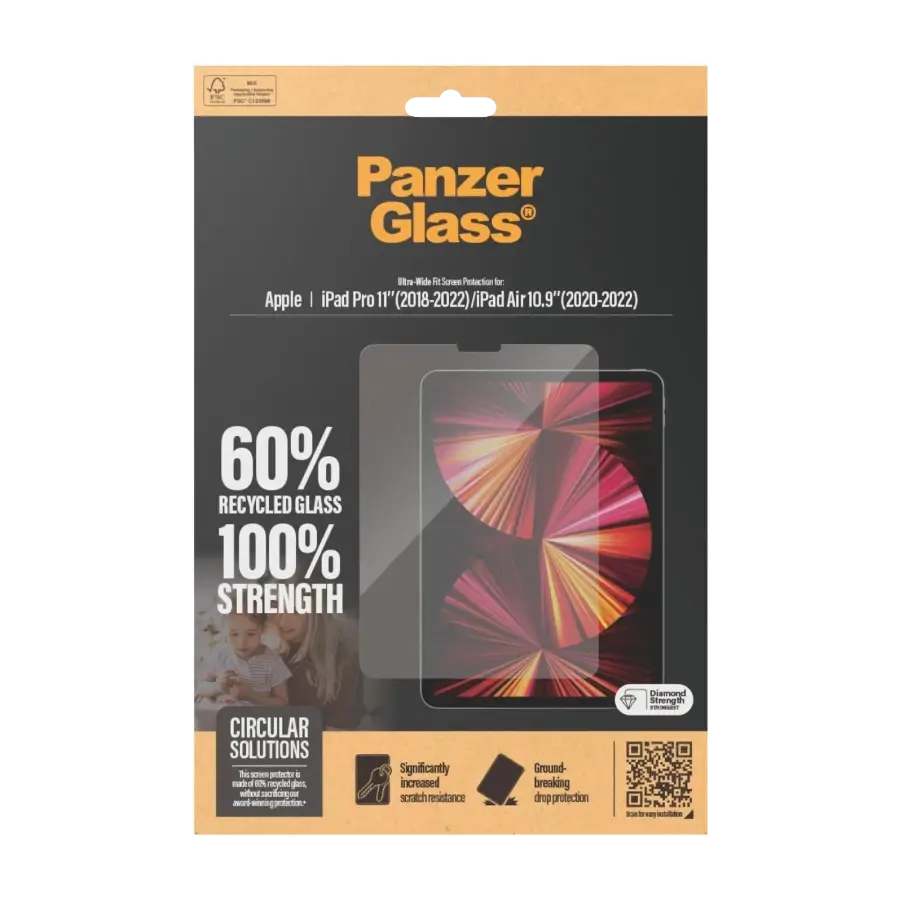 PanzerGlass Apple iPad Pro 11" / Air 10,9" Ultra-Wide Fit skjermbeskytter